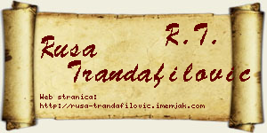 Rusa Trandafilović vizit kartica